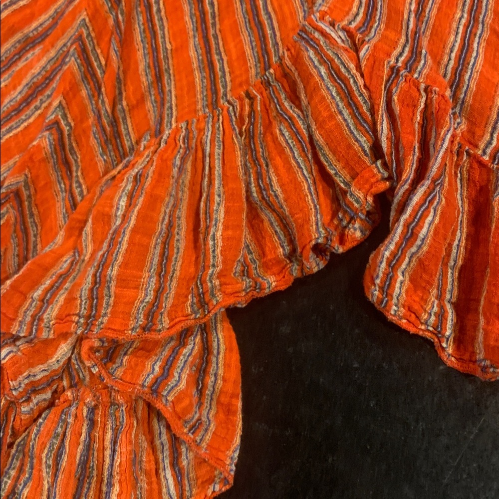 Free People Skirt XS Orange/Blue - Picture 3 of 7